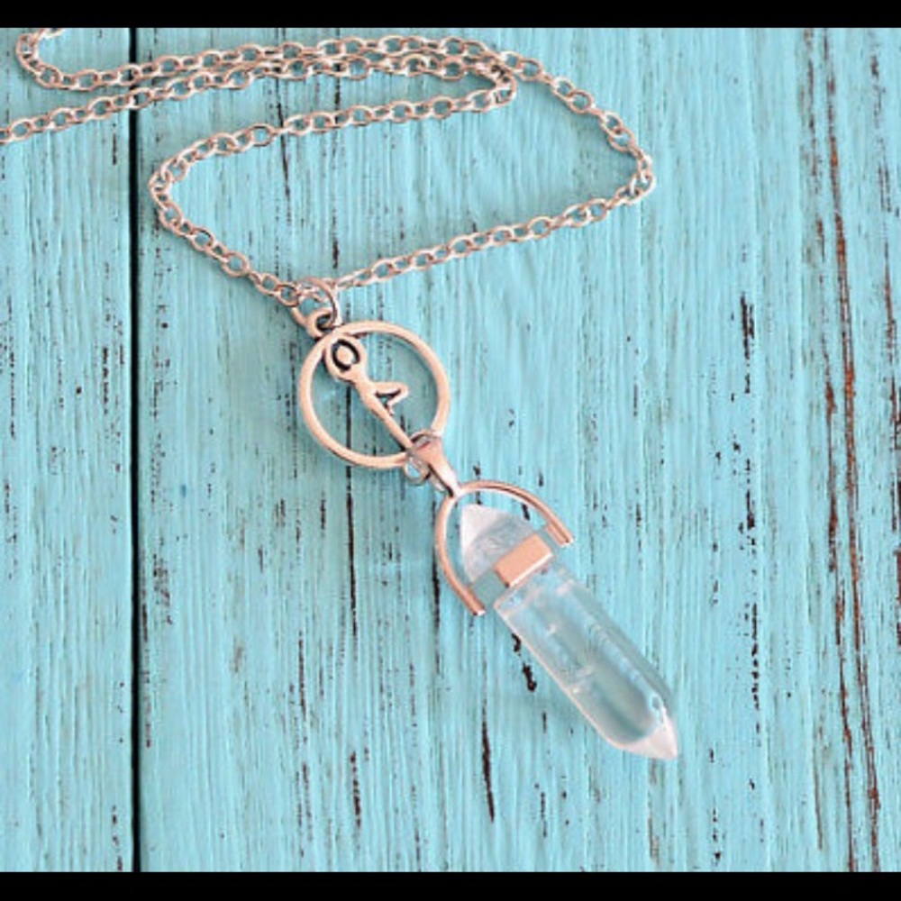 Crystal Quartz Chakra Cleansing Necklace & Chain